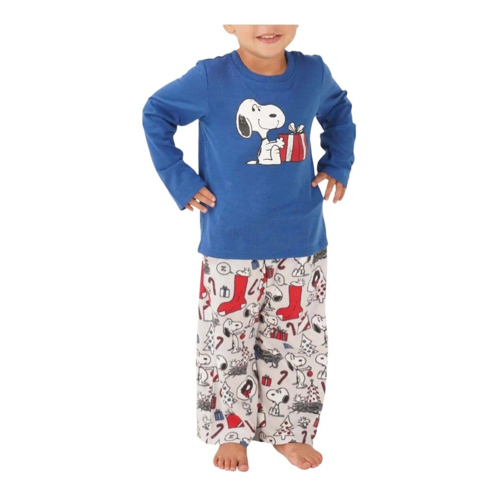 Munki Munki Kids Matching Snoopy Holiday Family Pajama Set Size 2T New